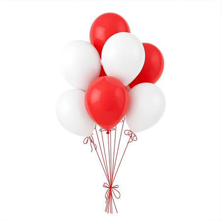 Balony białe czerwone pastelowe 27cm lateksowe Strong 100 sztuk ZB87