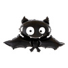 Balon nietoperz czarny na Halloween foliowy 1 sztuka 106518