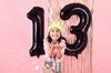 Balon foliowy cyfra 1 czarny 86cm 1 sztuka FB1M-1-010