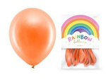 Balony Rainbow 23cm metalizowane pomarańczowe 10 sztuk RB23M-005-10