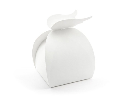 Pudełka podziękowania dla gości Skrzydła białe 8x14cm 10 sztuk PUDCS17-008