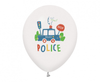 Balony urodzinowe białe policja police 30cm 5 sztuk GZ-POL5