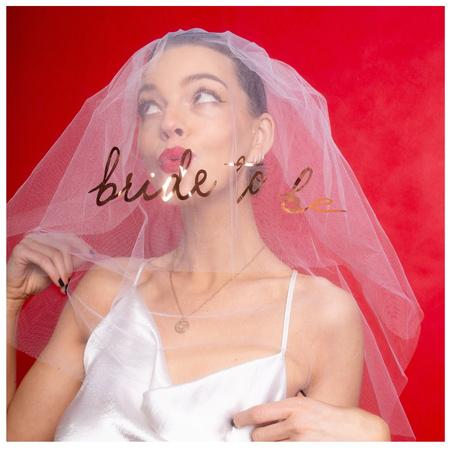 Welon z napisem Bride to be 63 cm biały 1 sztuka WEL2-008