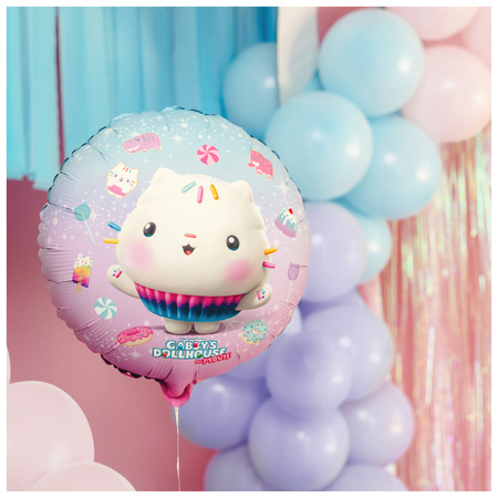 Balon Łakotek Koci Domek Gabi 35cm foliowy okrągły 1 sztuka FB325