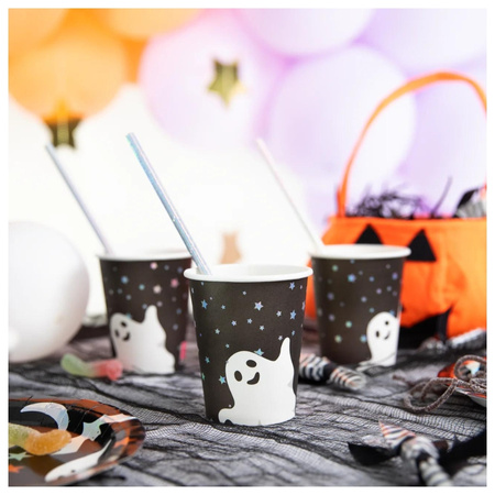 Zestaw kubeczków i talerzyków na Halloween Duszki ZES-HAL4