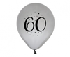 Balony srebrne na 60 urodziny 30cm 5 sztuk GZ-60S5