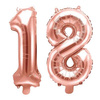 Balony na 18 urodziny różowe złoto rose gold 35cm foliowe FB10M-18-019R