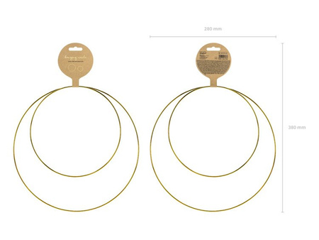 Metalowe zawieszki Koła złote 2szt. ZDM2-019ME