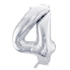 Balon foliowy 4 srebrny 86cm 1szt FB1M-4-018