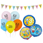 Balony na 3 urodziny Kicia Kocia girlanda kolorowe dekoracje zestaw zes-KICIA14