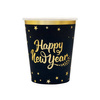 Kubeczki na Sylwestra Happy New Year czarne 230ml 6 sztuk 512662