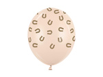 Balony z nadrukiem podkowy alabastrowe 30cm 6 sztuk SB14P-344-022-6