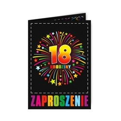 Zaproszenia na 18 urodziny osiemnastkę + koperty 10 sztuk ZX8903-10