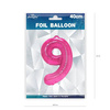 Balon foliowy 9 ciemny różowy 40cm 1szt 410126