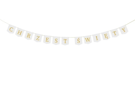 Baner na Chrzest Święty biały 2m 1 sztuka GRL107-008