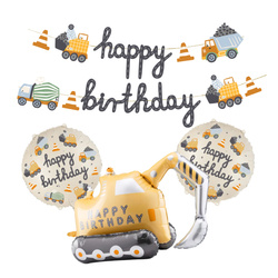 Zestaw urodzinowy Happy Birthday budowa koparka zes-BUD1