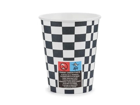 Kubeczki papierowe Szachownica 220ml 6 sztuk KPP74-EU1