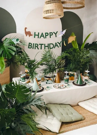 Talerzyki serwetki słomki Dinozaury Dino Party papierowe zes-DINO8