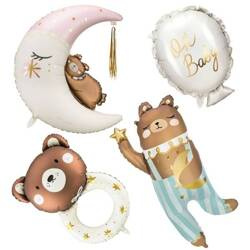 Balony na Baby Shower Roczek dziewczynki zestaw 4 sztuki ZB71