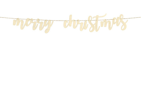 Baner świąteczny Merry Christmas drewniany 87cm 1 sztuka GRL89-100