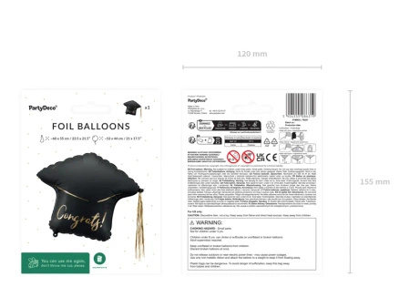 Balon foliowy Czapka Congrats! 53 x 44 cm 1 sztuka FB281
