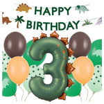 Balony na 3 urodziny Dinozaury girlanda Happy birthday zestaw zes-DINO12