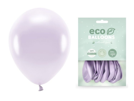 Balony Eco 30cm metalizowane liliowe 10 sztuk ECO30M-004-10