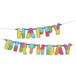 Baner papierowy Happy Birthday Klocki 180x16cm 1 sztuka 129470