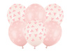 Balony w różowe kokardki różowe kremowe zestaw 30cm 6 sztuk SB14P-340-000-6