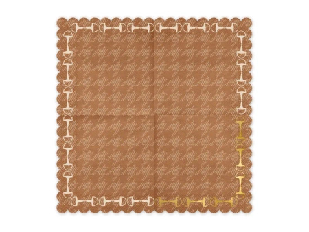 Serwetki papierowe Strzemiona brązowe 33x33cm 12 sztuk SP33-104