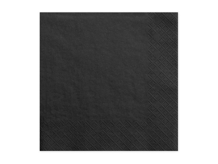 Serwetki czarne 33x33cm 240 sztuk SP33-1-010-KARTON