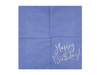 Niebieskie serwetki na urodziny Happy Birthday holo 33cm 20 sztuk SP33-80-074
