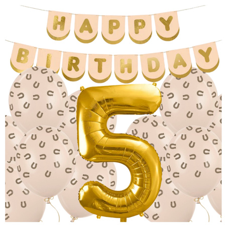 Balony na 5 urodziny Konie Koń Koniki dekoracje zestaw urodzinowy zes-konie-25