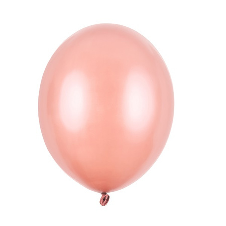 Balony metaliczne różowe złoto 30cm 10 sztuk SB14M-019R-10x