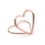 Stojaki na winietki Serca rose gold 2,5cm 10 sztuk PCH1-019R