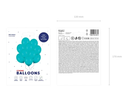 Balony Strong Pastel Lagoon Blue 27cm 10 sztuk SB12P-083L-10