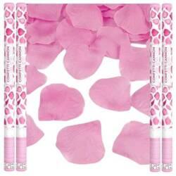 Tuby strzelające różowymi płatkami róż 80cm 4szt tukp80-081/4