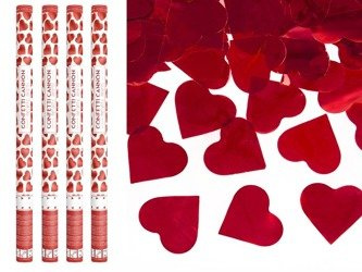 Tuby strzelające Czerwonymi Sercami 80cm 4szt TUKHR80/4