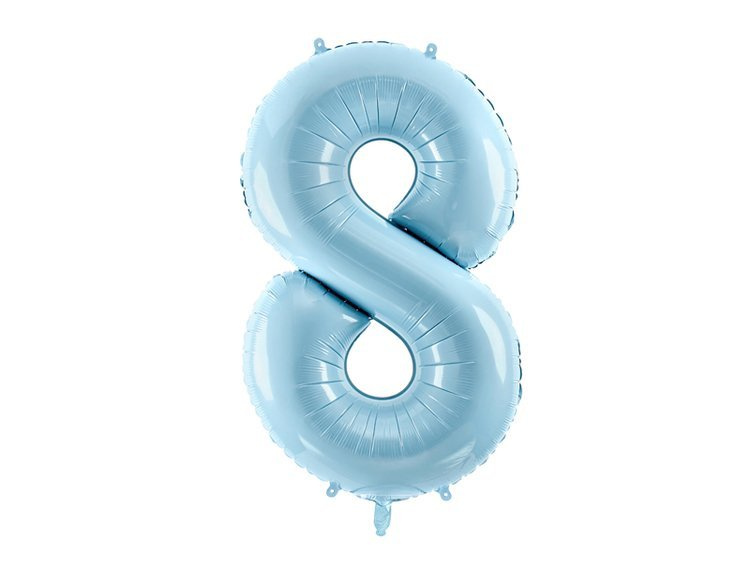 Balon foliowy 8 jasny niebieski 86cm 1szt FB1P-8-001J