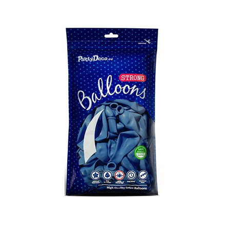 Balony niebieskie pastelowe 23cm 9 cali Strong 100 sztuk SB10P-001-100x