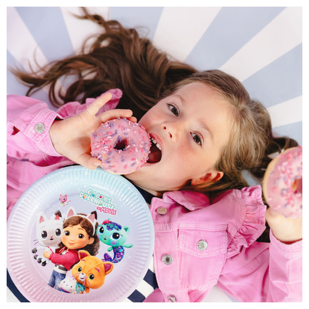 Talerzyki Koci Domek Gabi papierowe 23cm 6 sztuk TPP103