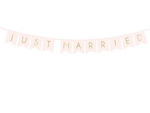 Baner weselny różowy Just Married 155cm 1szt. GRL68-081J