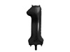Balon foliowy cyfra 1 czarny 86cm 1 sztuka FB1M-1-010