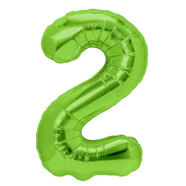 Balon foliowy 2 zielony 100cm 1szt 128558