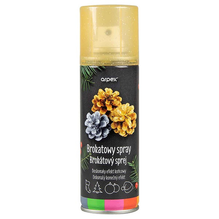 Złoty brokat w sprayu dekoracyjny 100ml KA6067