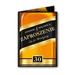 Zaproszenie na 30 urodziny Johnnie z kopertą 1szt. ZX6806