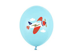 Balony niebieskie z samolotem 30cm 10 sztuk SB14P-312-001J-10x