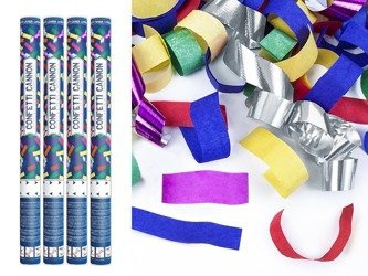 Tuby strzelające kolorowym konfetti 60cm 4szt tukm60/4