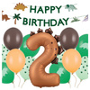 Balony na 2 urodziny Dinozaury girlanda Happy birthday zestaw zes-DINO11
