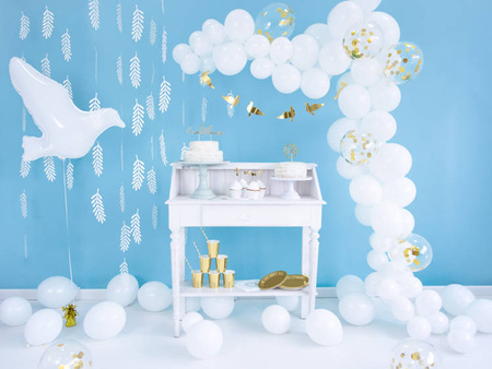 Białe balony pastelowe 12cm 5 cali Strong 10 sztuk SB5P-008-10x